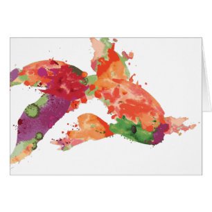 Cartão peixe aquarela