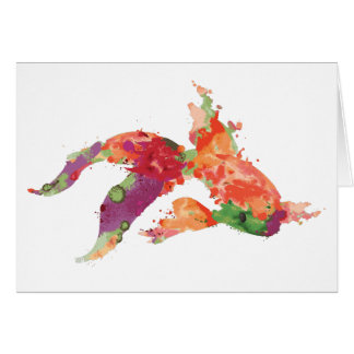 Cartão peixe aquarela