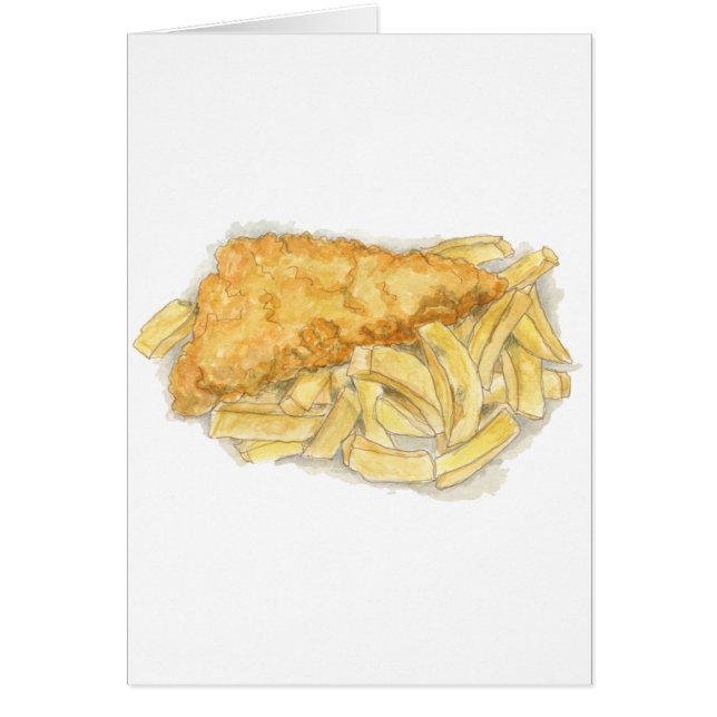 Cartão peixe com batatas fritas (Frente)