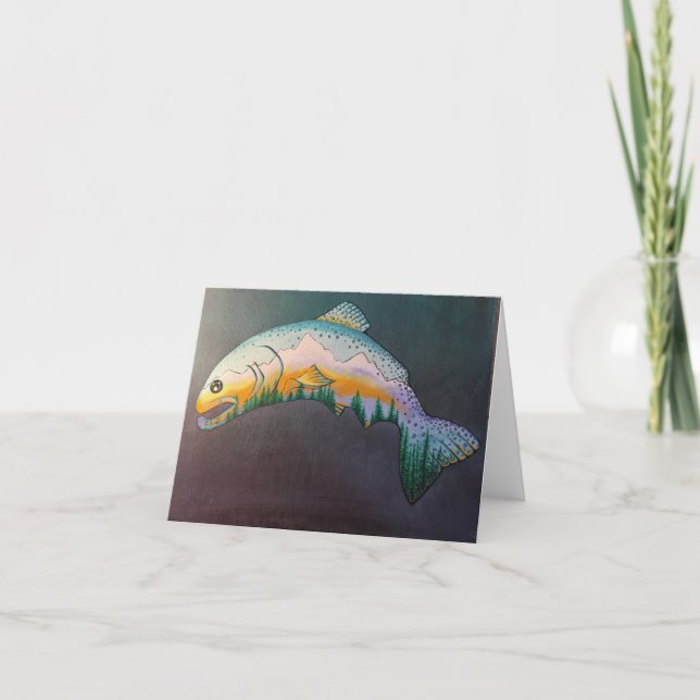Cartão Peixe de montanha (Frente)