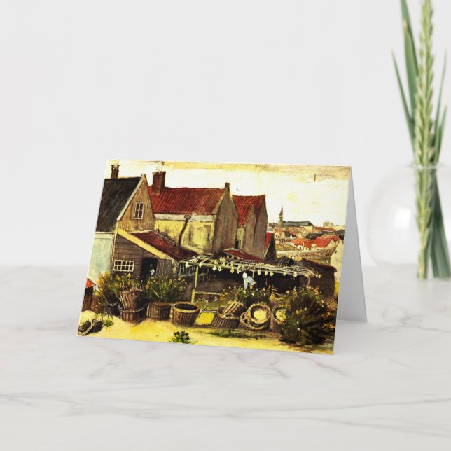 Cartão Peixe drenado por Vincent van Gogh (Frente)