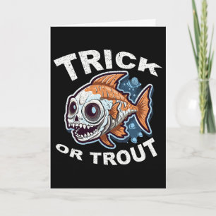 Cartão Peixe Halloween Pescaria Truque ou Tratamento Assu