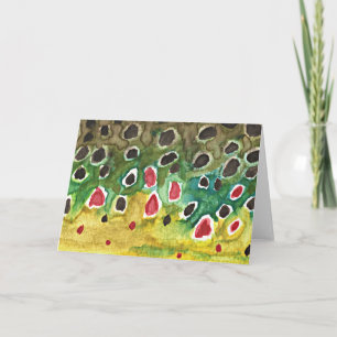 Cartão Peixe-Pele de Truta Castanha