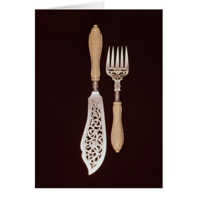 Cartão Peixe-servidores com os punhos cinzelados do (Frente)