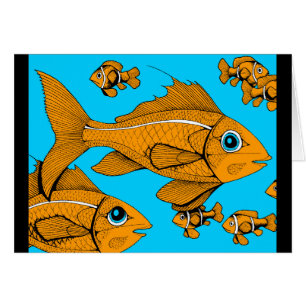 Cartão Peixes alaranjados