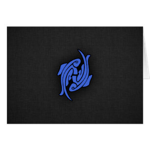 Cartão Peixes azuis