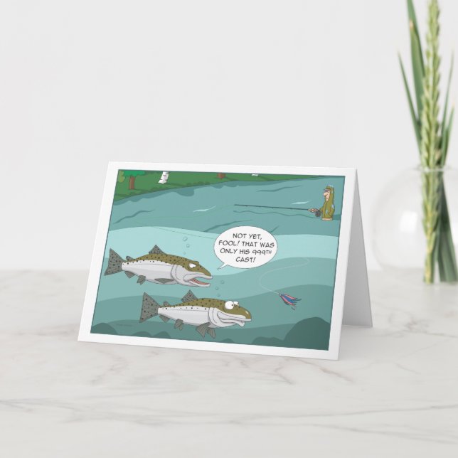 Cartão Peixes cabeça-de-cabeça-chata de 1000 casts (Frente)