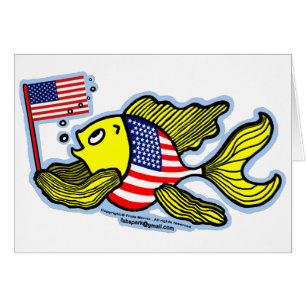 Cartão Peixes da bandeira americana