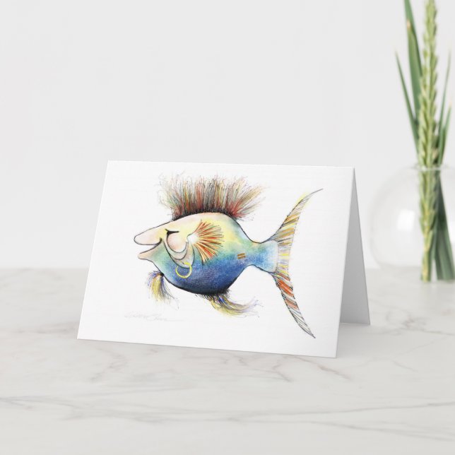 Cartão Peixes da fantasia: Bacalhau Stewart (Frente)