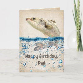 Cartão Peixes de aniversário do pai na água