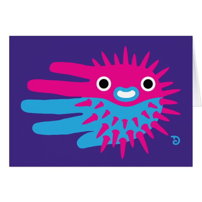 Cartão Peixes do soprador (Frente Horizontal)