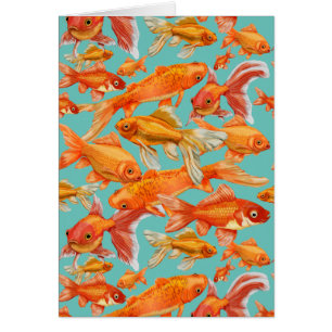 Cartão Peixes dourados