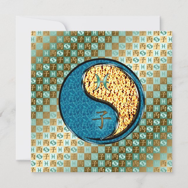 Cartão Peixes e Corrente de Fogo (Frente)