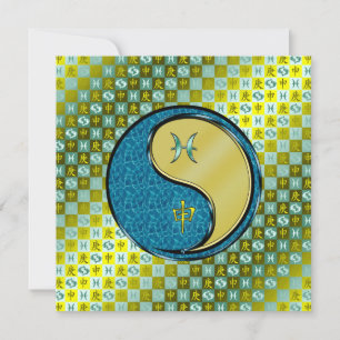 Cartão Peixes e macaco metálico