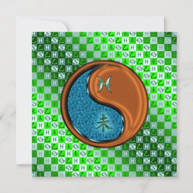 Cartão Peixes e madeira (Frente)