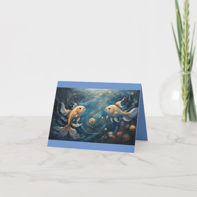 Cartão Peixes Feliz Aniversário (Frente)