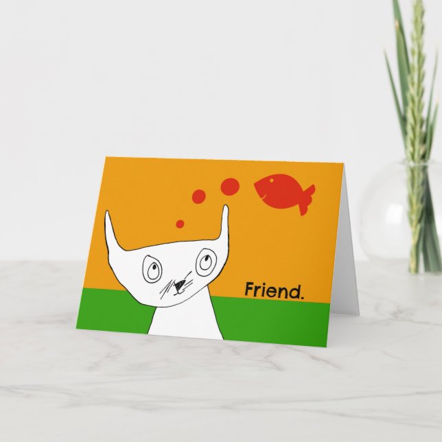Cartão Peixes são Amigos Notecard (Frente)