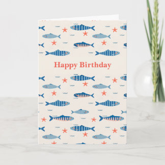 Cartão Peixinhos Feliz Aniversário