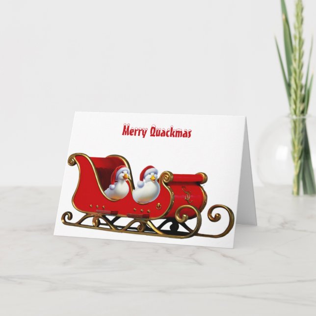 Cartão Pekin Ducks Christmas (Frente)