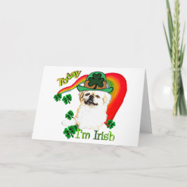 Cartão Pekingnese St Patricks