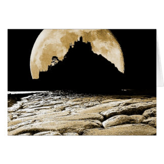 Cartão Pela luz da lua de sepia