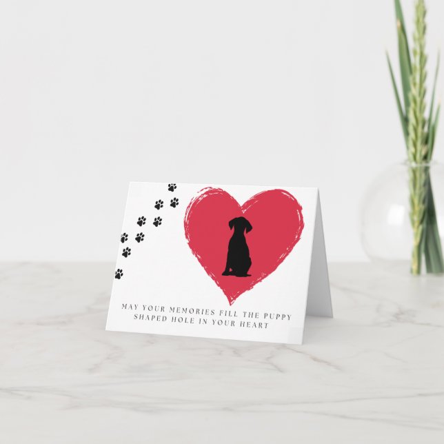 Cartão Pela Perda do Seu Cachorro (Frente)