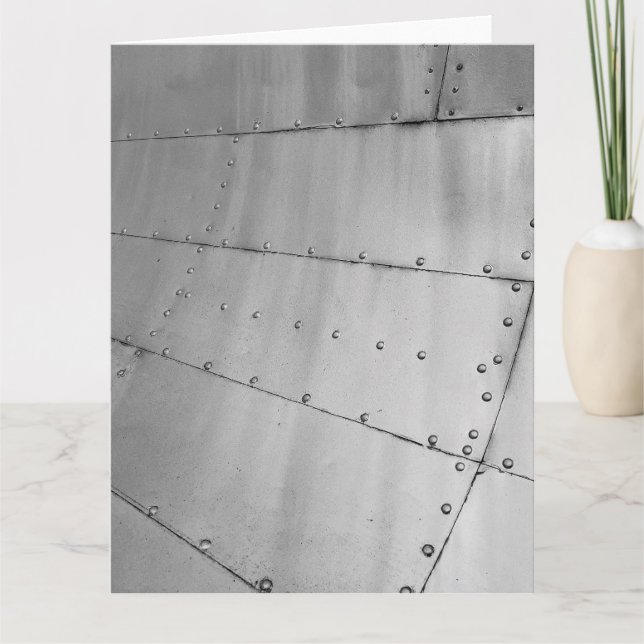 Cartão Pele de Aeronaves De Alumínio Atingidas (Frente)