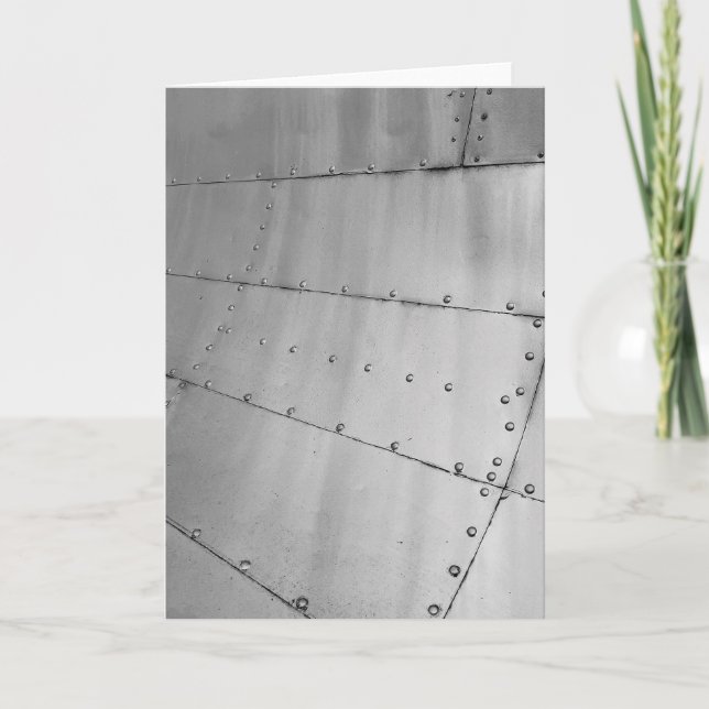 Cartão Pele de Aeronaves De Alumínio Atingidas (Frente)