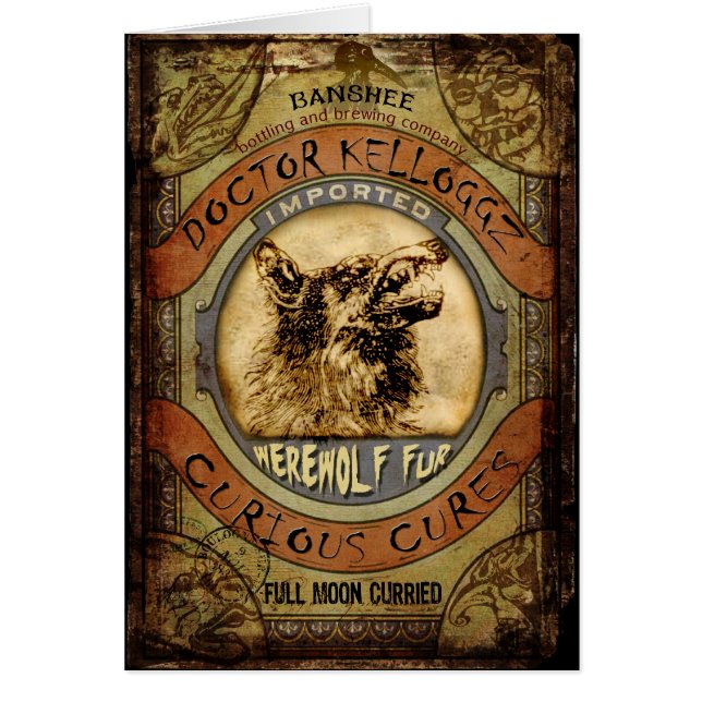 Cartão Pele do homem-lobo (Frente)