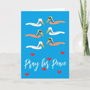 Cartão Pelicanos rezando pela paz: Vazio