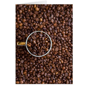 Cartão Película de feijão de café com Cheio de café de ca