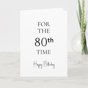Cartão Pelo 80º Vez Feliz Aniversário