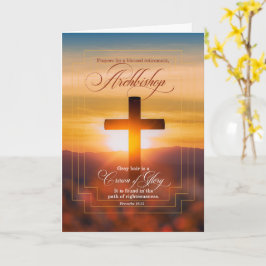 Cartão pelo Arcebispo Blessings Christian Cross Retiratio
