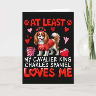 Cartão Pelo Menos Cavalier King Charles Spaniel Me Ama V