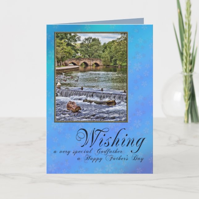 Cartão Pelo padrinho no Dia de os pais (Frente)