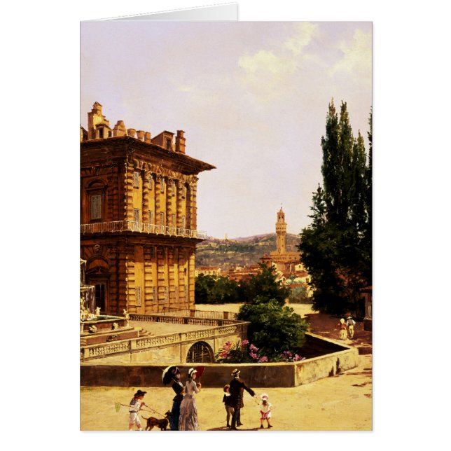 Cartão Pelo palácio de Pitti, Florença (Frente)