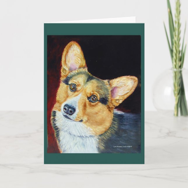 Cartão Pembroke Welsh Corgi (Frente)