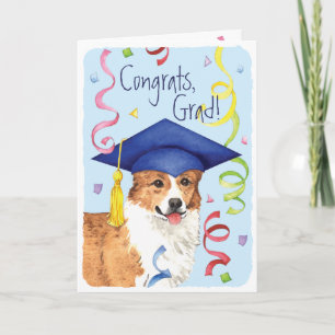 Cartão Pembroke Welsh Corgi Graduate