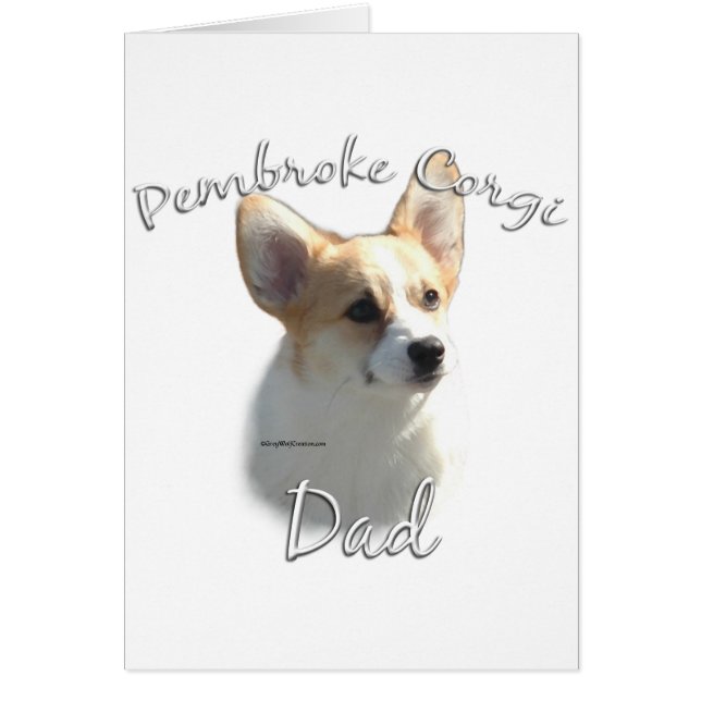 Cartão Pembroke Welsh Corgi Pai 2 (Frente)