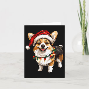 Cartão Pembroke Welsh Corgi Papais noeis Árvore de Natal 