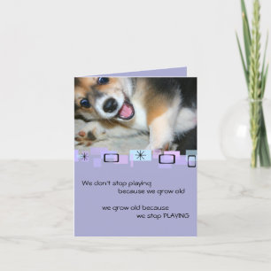 Cartão Pembroke Welsh Corgi Puppy Birthday Greeting Card