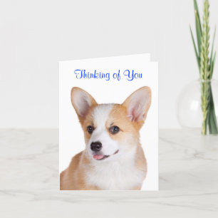Cartão Pembroke Welsh Corgi Thinking Of You Greeting Card