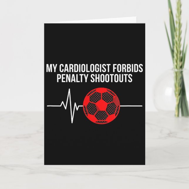 Cartão Pena de Cardiologista Tiroteio Engraçado Fã de Fut (Frente)