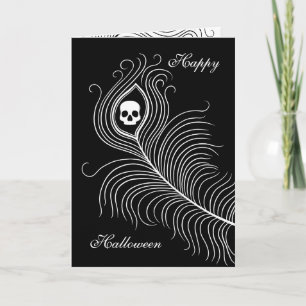 Cartão Pena de pavão de Halloween