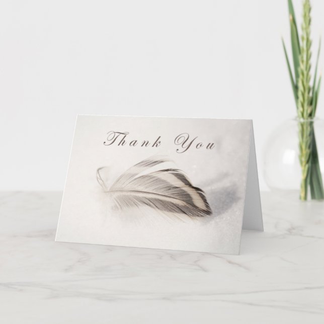 Cartão Pena Na Neve (Frente)