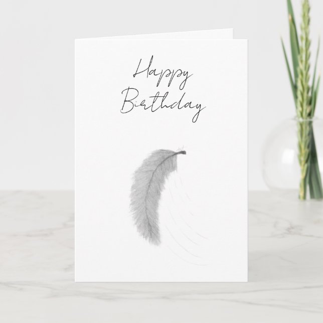 Cartão Pena soprada pelo vento (Frente)
