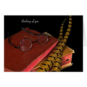 Cartão Penas de faisões em Bíblia