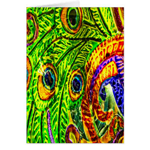 Cartão Penas de Peacock