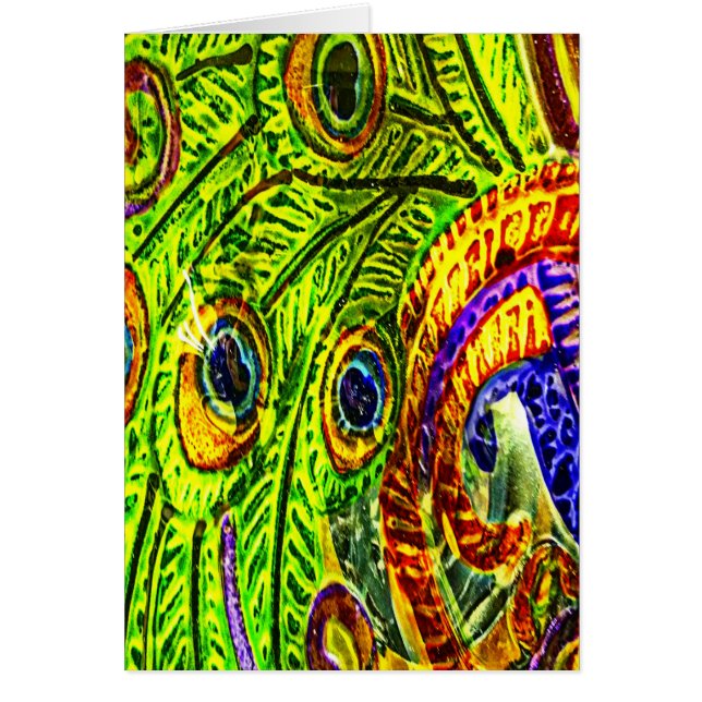 Cartão Penas de Peacock (Frente)