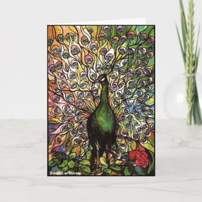 Cartão Penas do pavão (Frente)